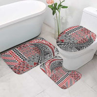 Aotearoa Maori Tribal Tattoo Bathroom Set Kowhaiwhai Taniko Patchwork Motifs - Polynesian Pride