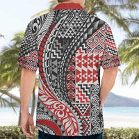 Aotearoa Maori Tribal Tattoo Hawaiian Shirt Kowhaiwhai Taniko Patchwork Motifs