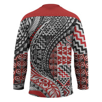 Aotearoa Maori Tribal Tattoo Hockey Jersey Kowhaiwhai Taniko Patchwork Motifs - Polynesian Pride