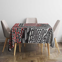 Aotearoa Maori Tribal Tattoo Tablecloth Kowhaiwhai Taniko Patchwork Motifs