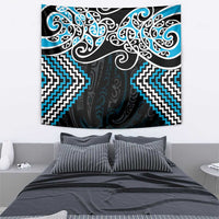 Blue Aotearoa Tukutuku Manawa Tapu Tapestry Ta Moko Toi Maori
