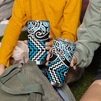Blue Aotearoa Tukutuku Manawa Tapu Tumbler Cup Ta Moko Toi Maori