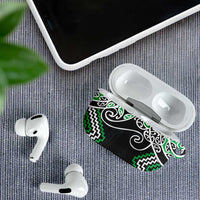 Green Aotearoa Tukutuku Manawa Tapu AirPods Case Ta Moko Toi Maori LT9 - Polynesian Pride