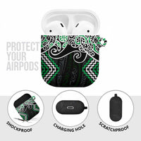 Green Aotearoa Tukutuku Manawa Tapu AirPods Case Ta Moko Toi Maori LT9 - Polynesian Pride
