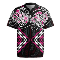 Pink Aotearoa Tukutuku Manawa Tapu Rugby Jersey Ta Moko Toi Maori