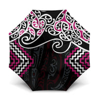 Pink Aotearoa Tukutuku Manawa Tapu Umbrella Ta Moko Toi Maori - Polynesian Pride