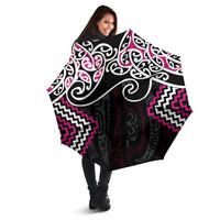 Pink Aotearoa Tukutuku Manawa Tapu Umbrella Ta Moko Toi Maori - Polynesian Pride