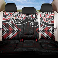 Red Aotearoa Tukutuku Manawa Tapu Back Car Seat Cover Ta Moko Toi Maori
