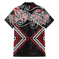 Red Aotearoa Tukutuku Manawa Tapu Hawaiian Shirt Ta Moko Toi Maori