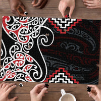 Red Aotearoa Tukutuku Manawa Tapu Puzzle Ta Moko Toi Maori - Polynesian Pride
