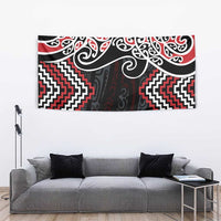 Red Aotearoa Tukutuku Manawa Tapu Tapestry Ta Moko Toi Maori