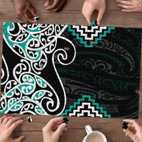 Turquoise Aotearoa Tukutuku Manawa Tapu Puzzle Ta Moko Toi Maori - Polynesian Pride