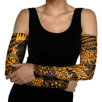 Gold Couple Dolphins Maori Polynesian Style Arm Sleeves - Polynesian Pride