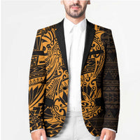 Gold Couple Dolphins Maori Polynesian Style Blazer - Polynesian Pride