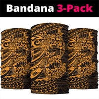 Gold Couple Dolphins Maori Polynesian Style Neck Gaiter - Polynesian Pride