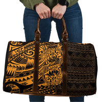 Gold Couple Dolphins Maori Polynesian Style Travel Bag - Polynesian Pride