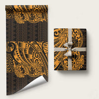 Gold Couple Dolphins Maori Polynesian Style Wrapping Paper - Polynesian Pride