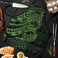 Green Couple Dolphins Maori Polynesian Style Apron - Polynesian Pride