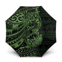 Green Couple Dolphins Maori Polynesian Style Umbrella - Polynesian Pride