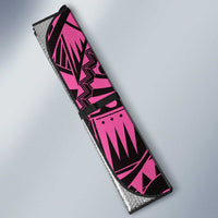 Pink Couple Dolphins Maori Polynesian Style Auto Sun Shade - Polynesian Pride