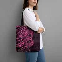 Pink Couple Dolphins Maori Polynesian Style Tote Bag - Polynesian Pride