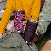 Pink Couple Dolphins Maori Polynesian Style Tumbler Cup