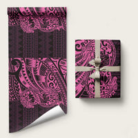 Pink Couple Dolphins Maori Polynesian Style Wrapping Paper - Polynesian Pride