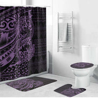 Purple Couple Dolphins Maori Polynesian Style Bathroom Set - Polynesian Pride