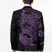 Purple Couple Dolphins Maori Polynesian Style Blazer - Polynesian Pride