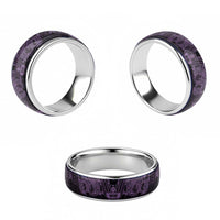 Purple Couple Dolphins Maori Polynesian Style Classic Ring - Polynesian Pride