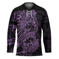 Purple Couple Dolphins Maori Polynesian Style Hockey Jersey - Polynesian Pride