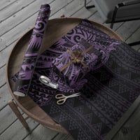 Purple Couple Dolphins Maori Polynesian Style Wrapping Paper - Polynesian Pride