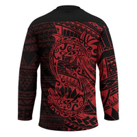 Red Couple Dolphins Maori Polynesian Style Hockey Jersey - Polynesian Pride