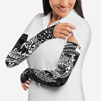 White Couple Dolphins Maori Polynesian Style Arm Sleeves - Polynesian Pride