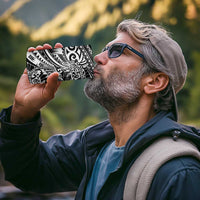 White Couple Dolphins Maori Polynesian Style 4 in 1 Can Cooler Tumbler