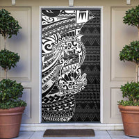 White Couple Dolphins Maori Polynesian Style Door Cover - Polynesian Pride