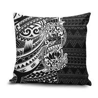 White Couple Dolphins Maori Polynesian Style Pillow Cover - Polynesian Pride