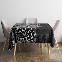 White Couple Dolphins Maori Polynesian Style Tablecloth