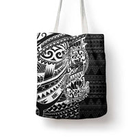 White Couple Dolphins Maori Polynesian Style Tote Bag - Polynesian Pride