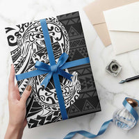 White Couple Dolphins Maori Polynesian Style Wrapping Paper - Polynesian Pride