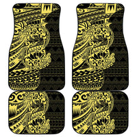 Yellow Couple Dolphins Maori Polynesian Style Car Mats