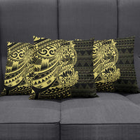 Yellow Couple Dolphins Maori Polynesian Style Pillow Cover - Polynesian Pride