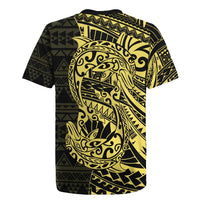 Yellow Couple Dolphins Maori Polynesian Style Rugby Jersey