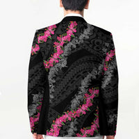 Guam Bougainvillea Lei Blazer Chamorro Tribal Pattern - Polynesian Pride