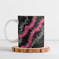 Guam Bougainvillea Lei Ceramic Mug Chamorro Tribal Pattern - Polynesian Pride