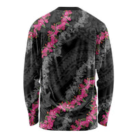 Guam Bougainvillea Lei Long Sleeve Shirt Chamorro Tribal Pattern
