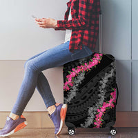 Guam Bougainvillea Lei Luggage Cover Chamorro Tribal Pattern