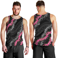 Guam Bougainvillea Lei Men Tank Top Chamorro Tribal Pattern