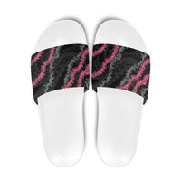 Guam Bougainvillea Lei Slide Sandals Chamorro Tribal Pattern - Polynesian Pride