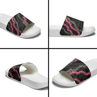 Guam Bougainvillea Lei Slide Sandals Chamorro Tribal Pattern - Polynesian Pride